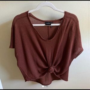URBAN OUTFITTERS OUT FROM UNDER rustic lounge style v neck knit